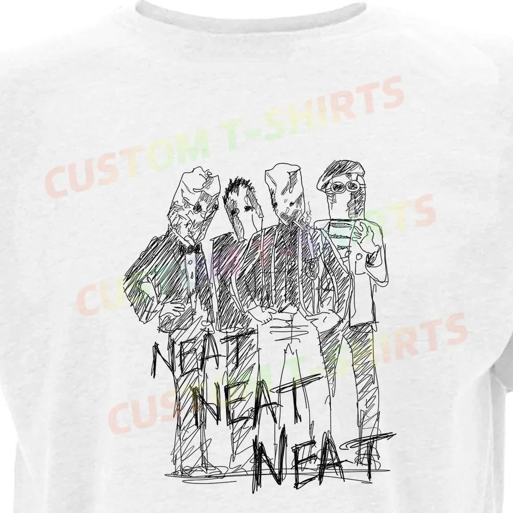 

159 241_The_Damned_–_Neat_Neat_Neat Fans' comic-style hand-drawn pattern T-shirts for both men and women in summer