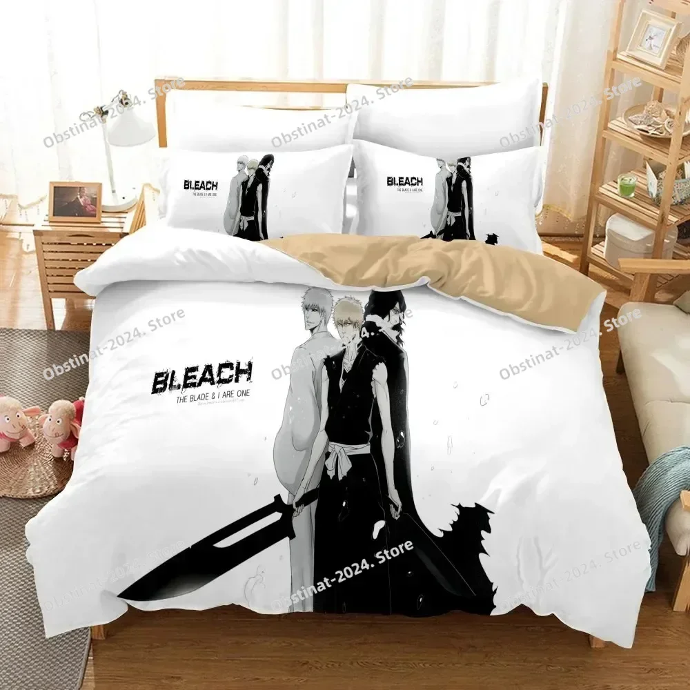 

3d Anime Bleach Toushirou Ichigo Bedding Set Duvet Cover Full Queen King Size Pillowcase Bed Printed Bed Set Aldult Kid Bedroom