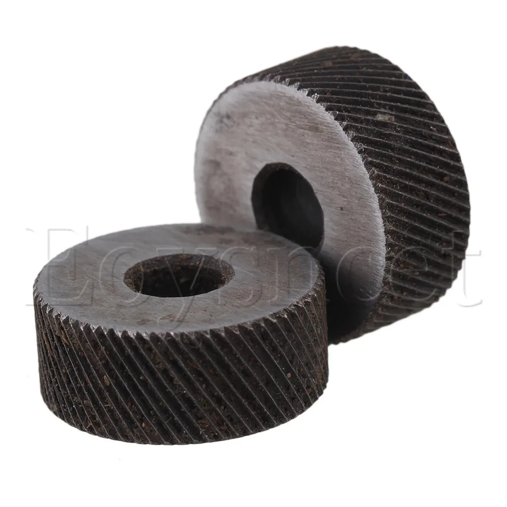 2PCS 19 x 8mm Knurl Wheel Tool Diagonal Coarse Twill Pattern 0.8mm Pitch Roller