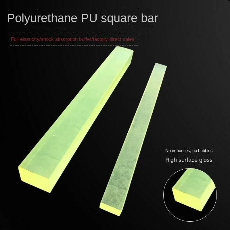 0.5m Solid Polyurethane Square Bar Rubber Block rectangle 20 25 30 35 40 45 50 55 60mm High temperature resistance Beef tendon