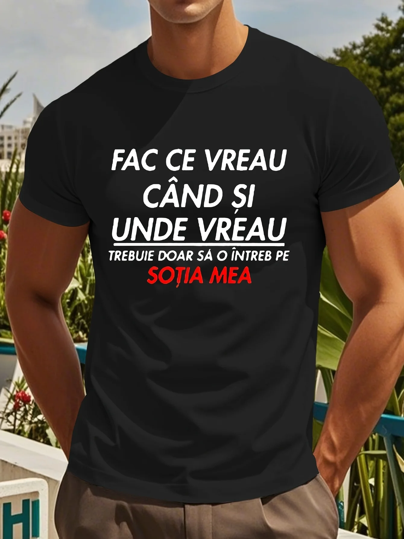 Men'S Romanian Quote Short Sleeve T-Shirt | I Do What I Want When I Want Print, Casual Summer Top, Round Neck, Machine Washable,