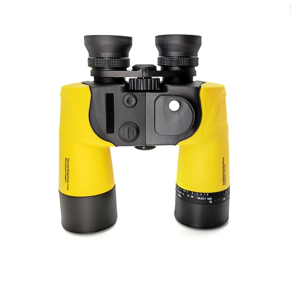 7x50 Waterproof Fogproof Marine Binoculars with compact Internal Rangefinder & Compass