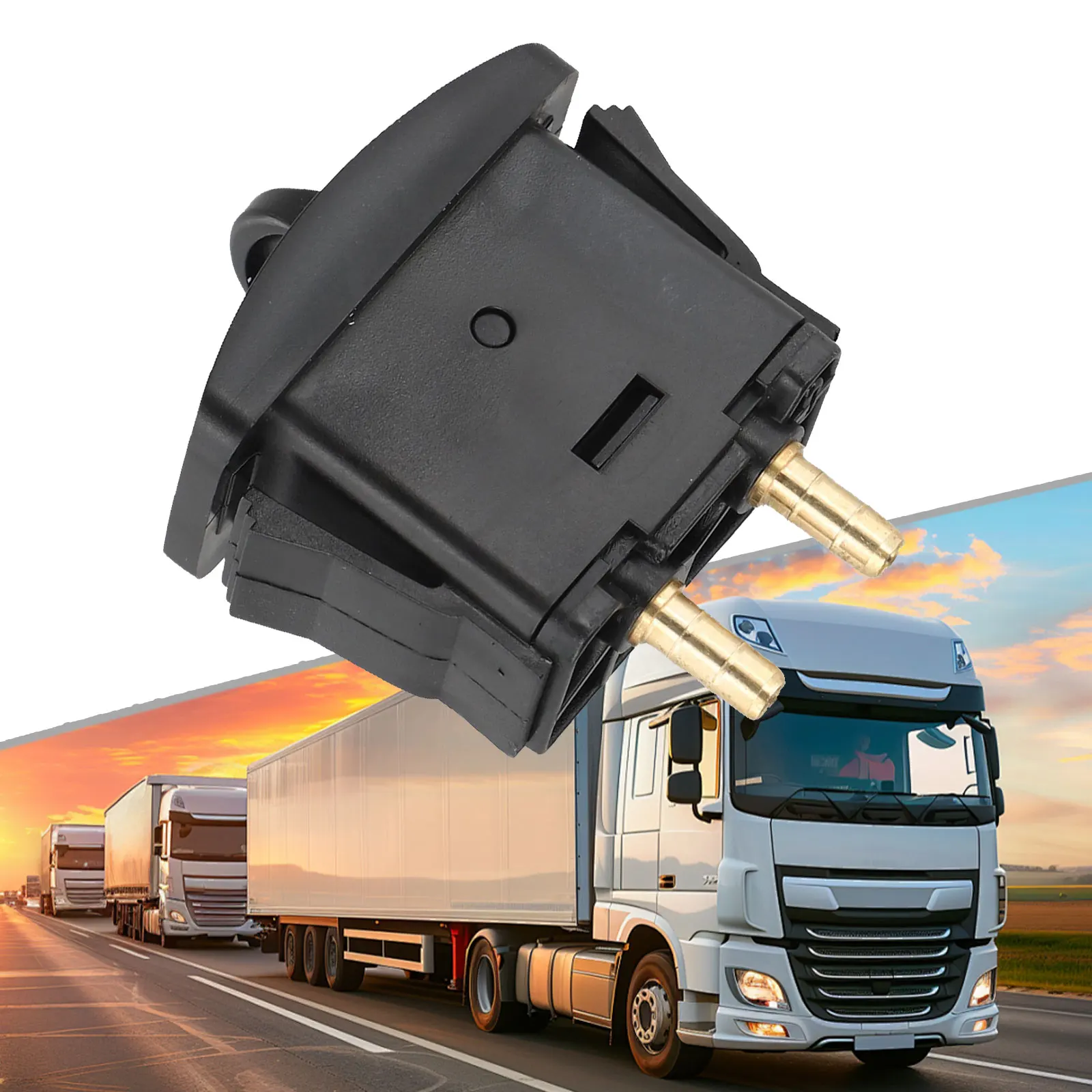 Improve Vehicle Safety Stability 46*25mm Pneumatic Suspension Fast Fill Time Metal Construction Normally Open Contact