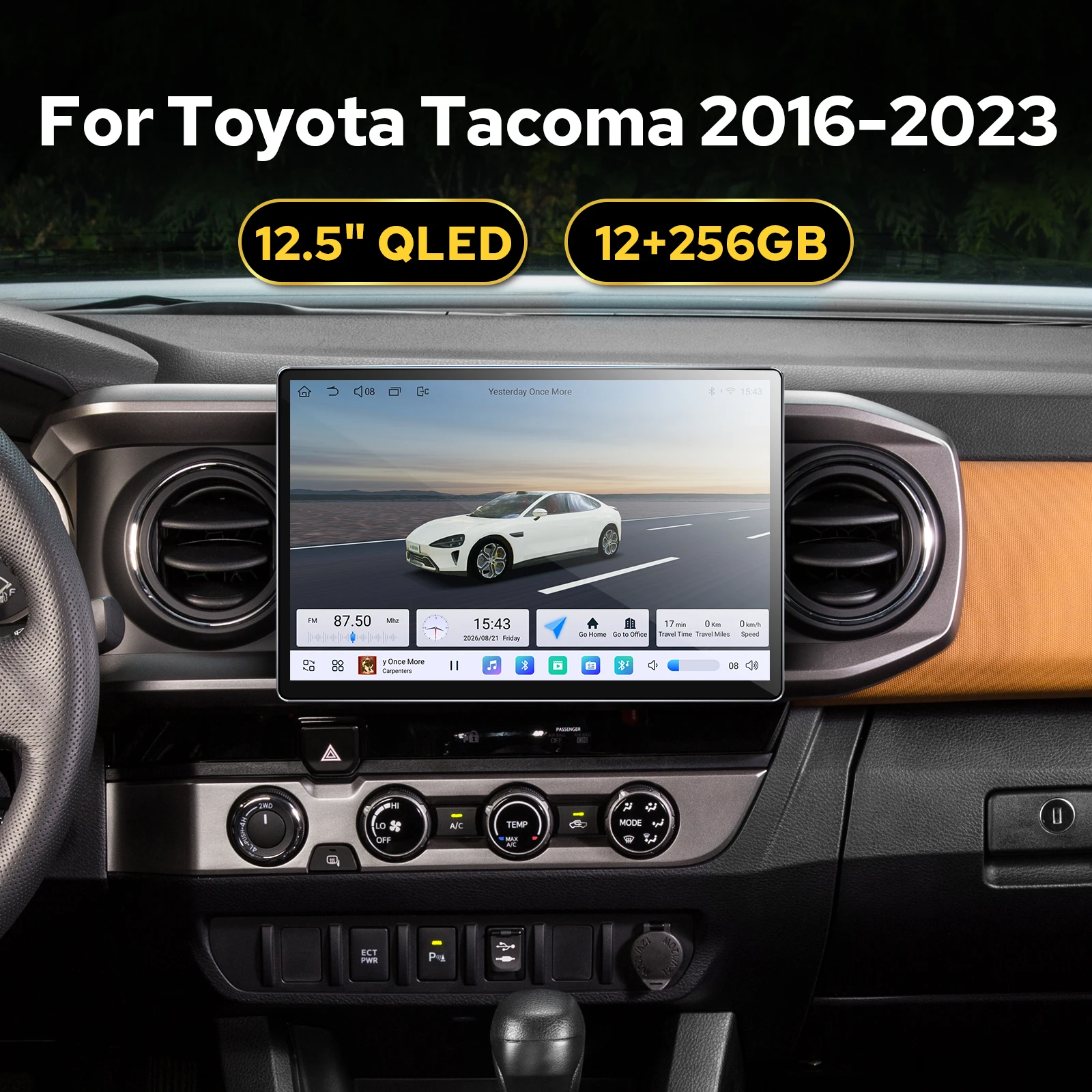 JOYING Car Stereo for Toyota Tacoma 2016-2023 12.5