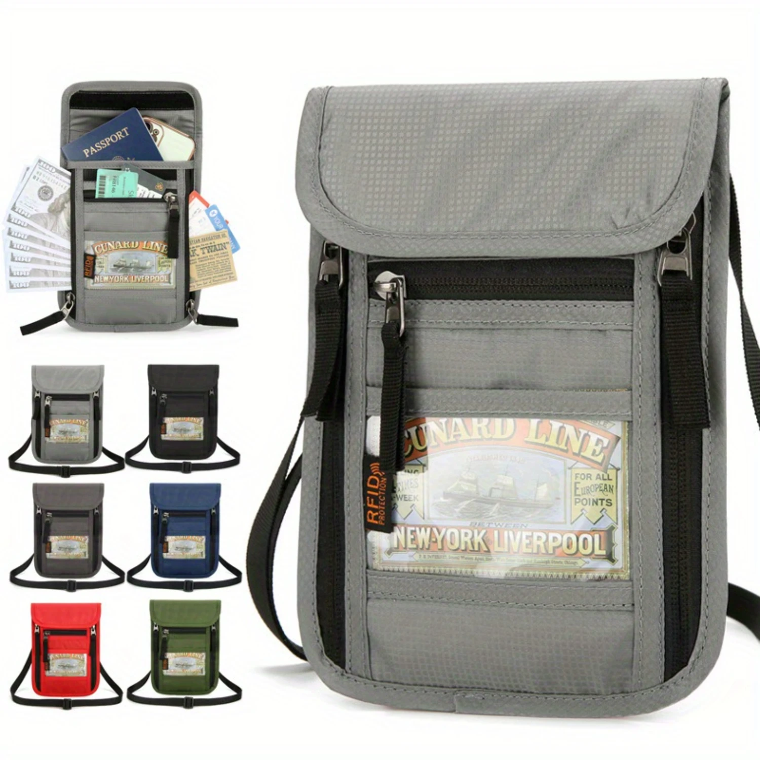 Multi-Functional Travel Passport and Document Holder - Thin and Portable Design for Cards and More While Traveling Abroad