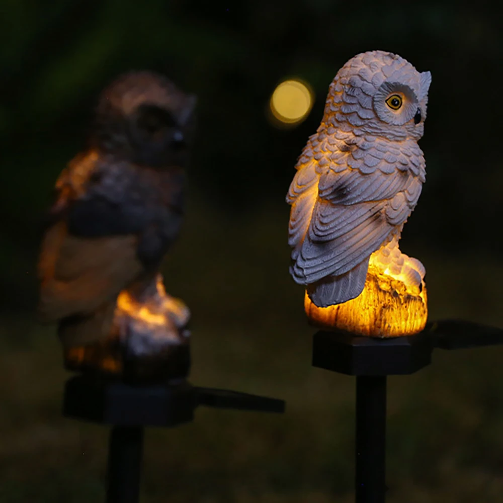 Solar Owl Grounding Light Waterproof Outdoor Landscape Light Lawn Garden Terrace Channel Night Scene Decorative Light