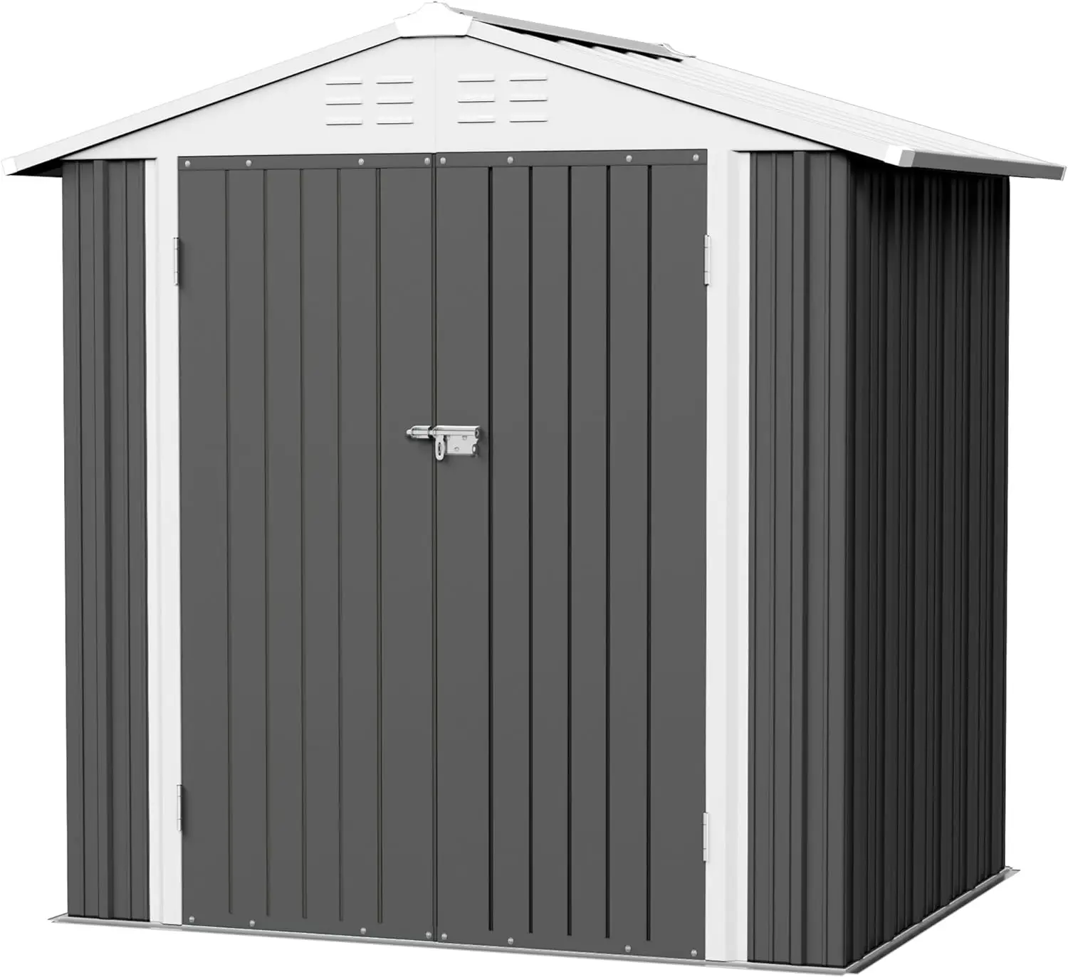 

6 x 4 FT Storage Shed Waterproof Metal Garden Shed with Lockable Door Utility Tool Shed Outdoor Storage for Backyard, Patio