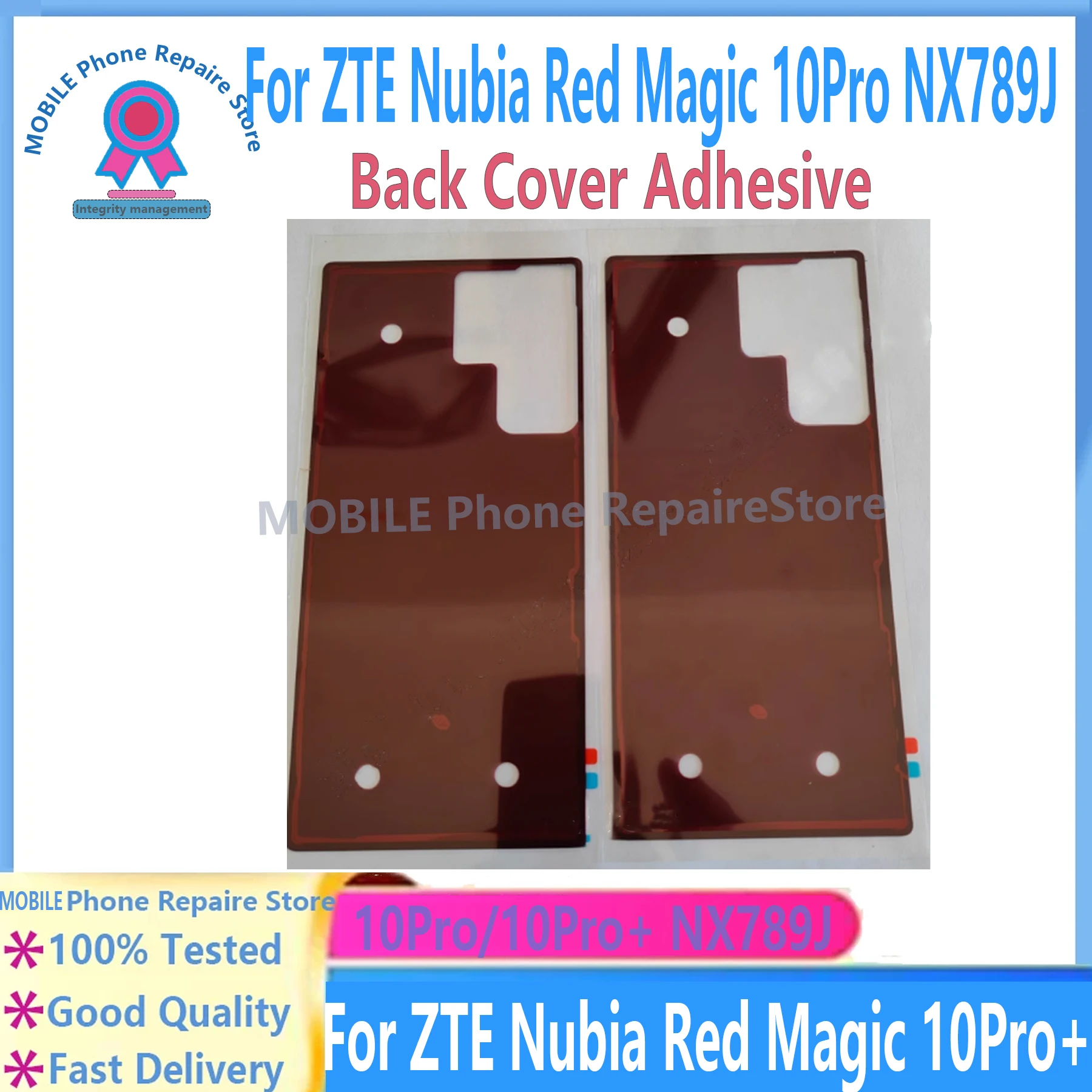 

Для ZTE Nubia Red Magic 10 Pro Plus крышка батарейного отсека клейкая наклейка Замена OEM