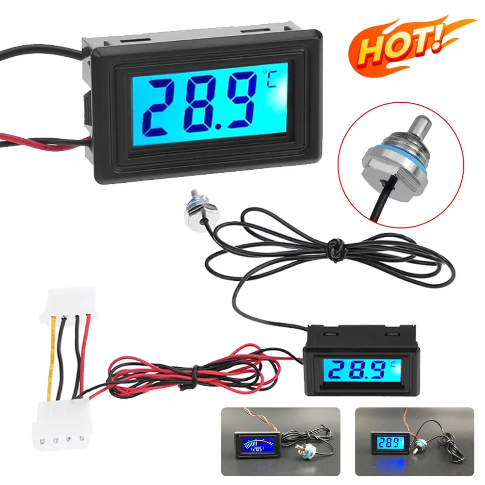 Digital Thermometer Temperature Meter Gauge G1/4 Thread for Pc Computer Water Cooling Computer Water-Cooled Drop Shipping