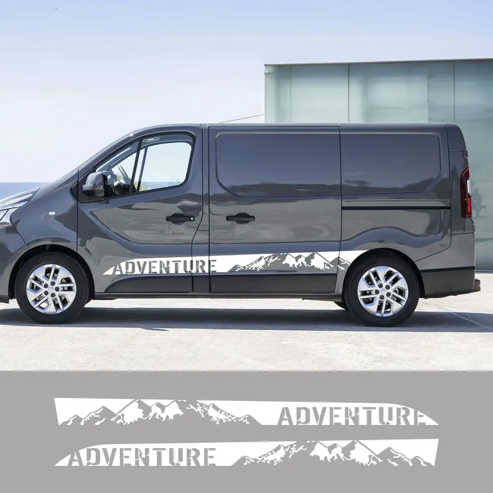 

2PCS Car Door Stickers For Renault Trafic 3 2 MK1 MK2 MK3 Tuning Accessories Camper Van Side Motorhome Graphics Vinyl Film Decal