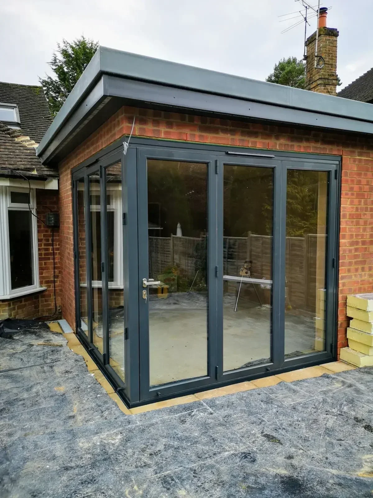 Folding Door Thermal Break Aluminium Folding Accordion Doors for Houses Custom Exterior Double Tempered Glass Bifold Door