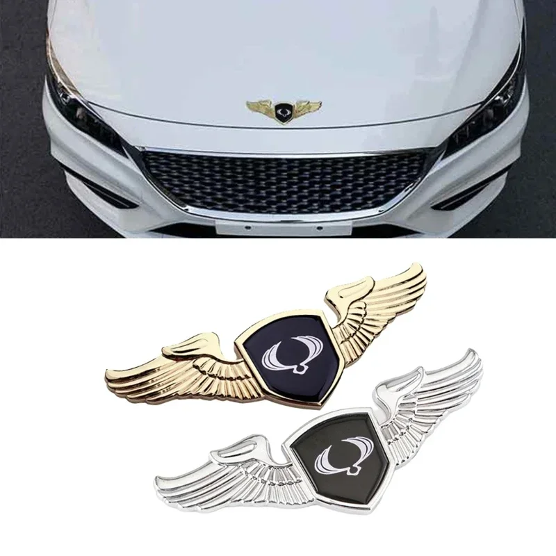 Car Hood Wings Styling Metal Stickers for SSANG YONG Emblem Actyon Rexton Kyron Korando Rodius Chairman Musso Tivolan XLV Tivoli