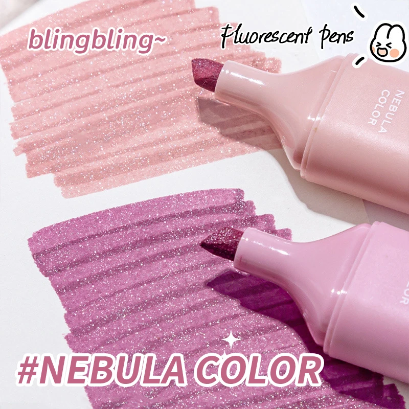 4 Teile/satz Nebula Farbe Textmarker Pastell Klar Farbige Malerei Kunst Marker für Tagebuch Doodel Zeichnung Schreibwaren
