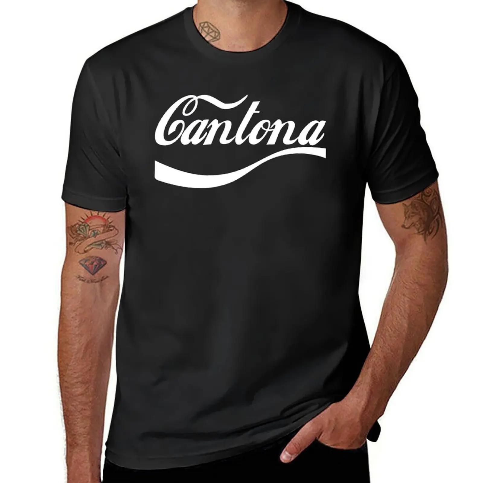 Cantona T-Shirt new edition animal prinfor boys vintage clothes black t-shirts for men