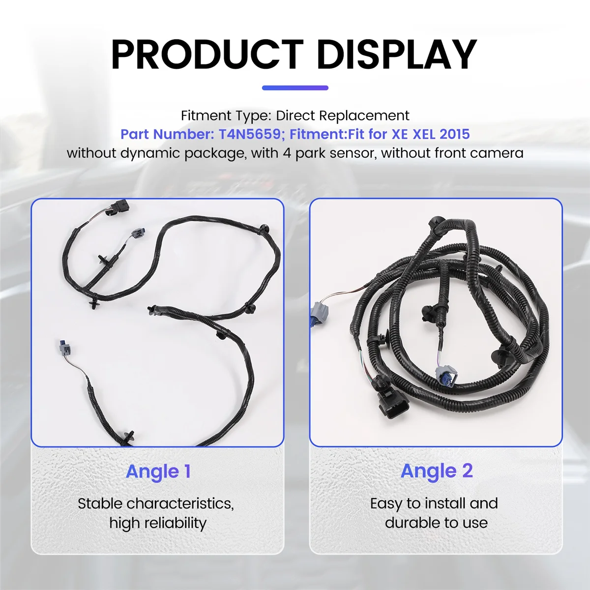 Arnés de cableado del parachoques delantero del coche T4N5659 para XE 2015