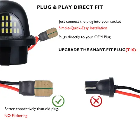 F1TZ13550A रियर लाइसेंस नंबर प्लेट लाइट रियर टैग लैंप Ford Superduty F150/F-250/F-350/F-450 1999 2000 2001 2002-2016 T10 के लिए 6 best sales फोर्ड F150 2000 - №5