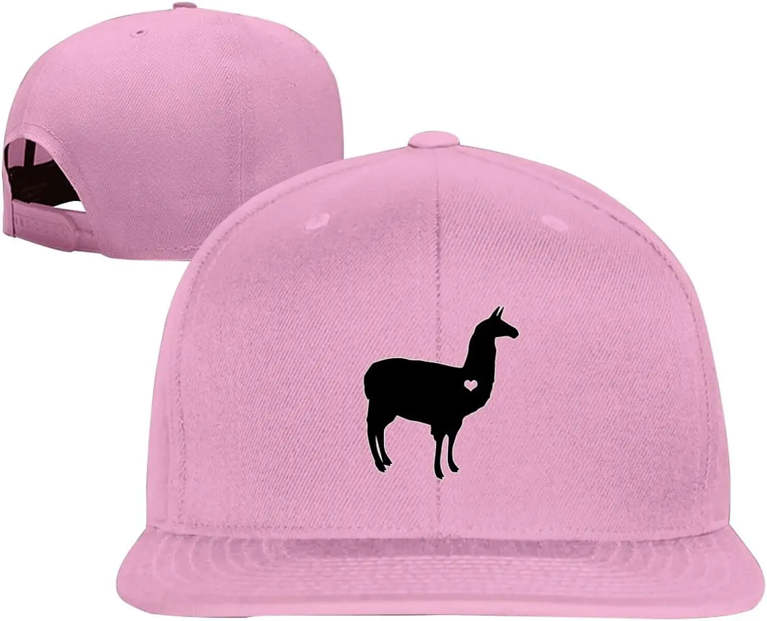 custom Llama Alpaca Silhouette Classic Retro Baseball Caps, Adjustable Hip-Hop Hats for Men and Women, Peaked Cap Black