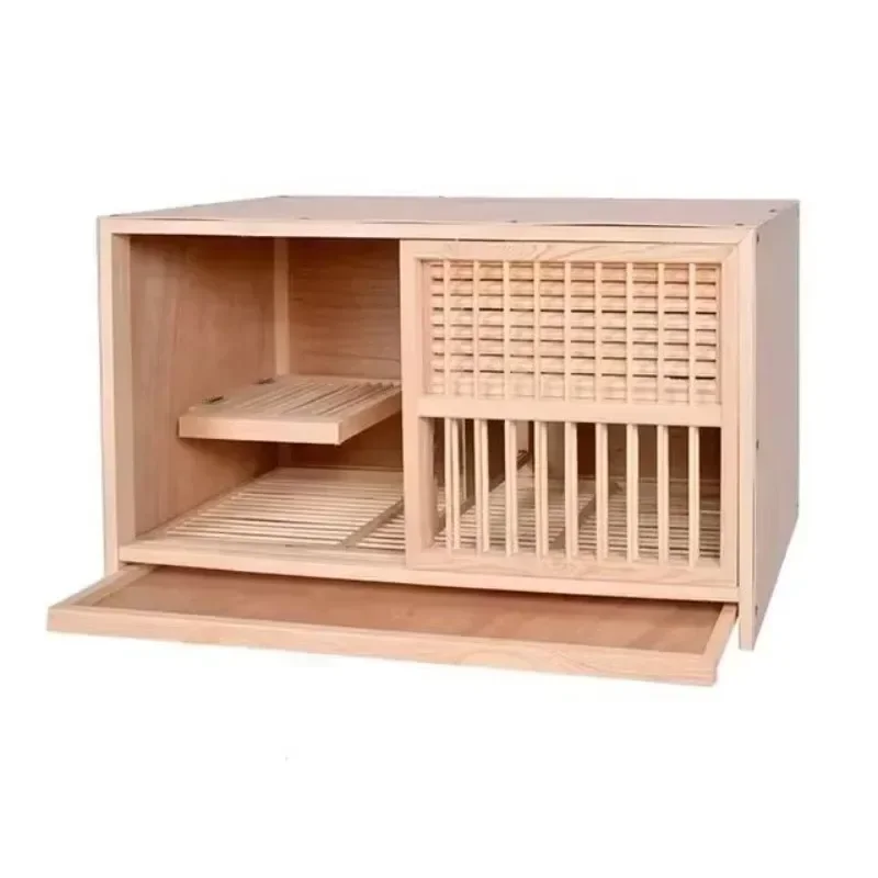 

Pack of Solid Wood Pigeon Nest with Removable Cover Floral Pattern and Breathable Oxford Fabric Pet House
