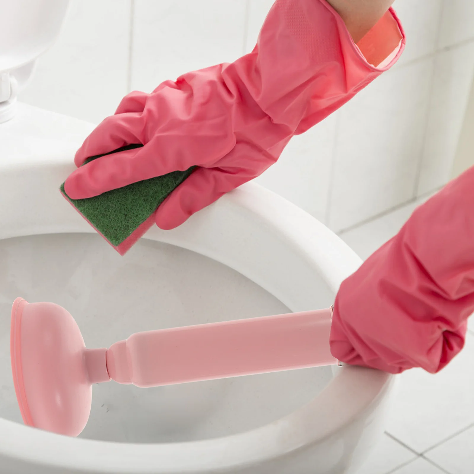 

1pc High Pressure Toilet Plunger With Holder Rubber Drain Clog Remover Tool For Home Bathroom Kitchen Sink