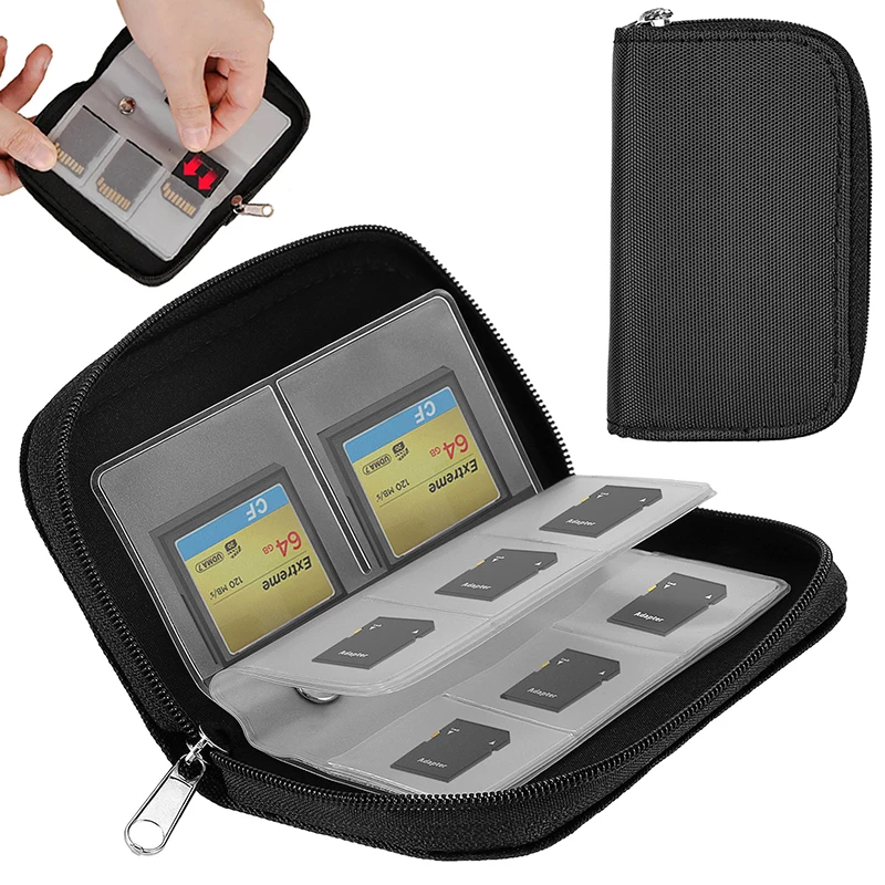 Memory Card Storage Bag Carrying Case Holder Wallet with 22 Slots for CF/SD/Micro SD/SDHC/MS/DS Game Accessories Memory Card Box