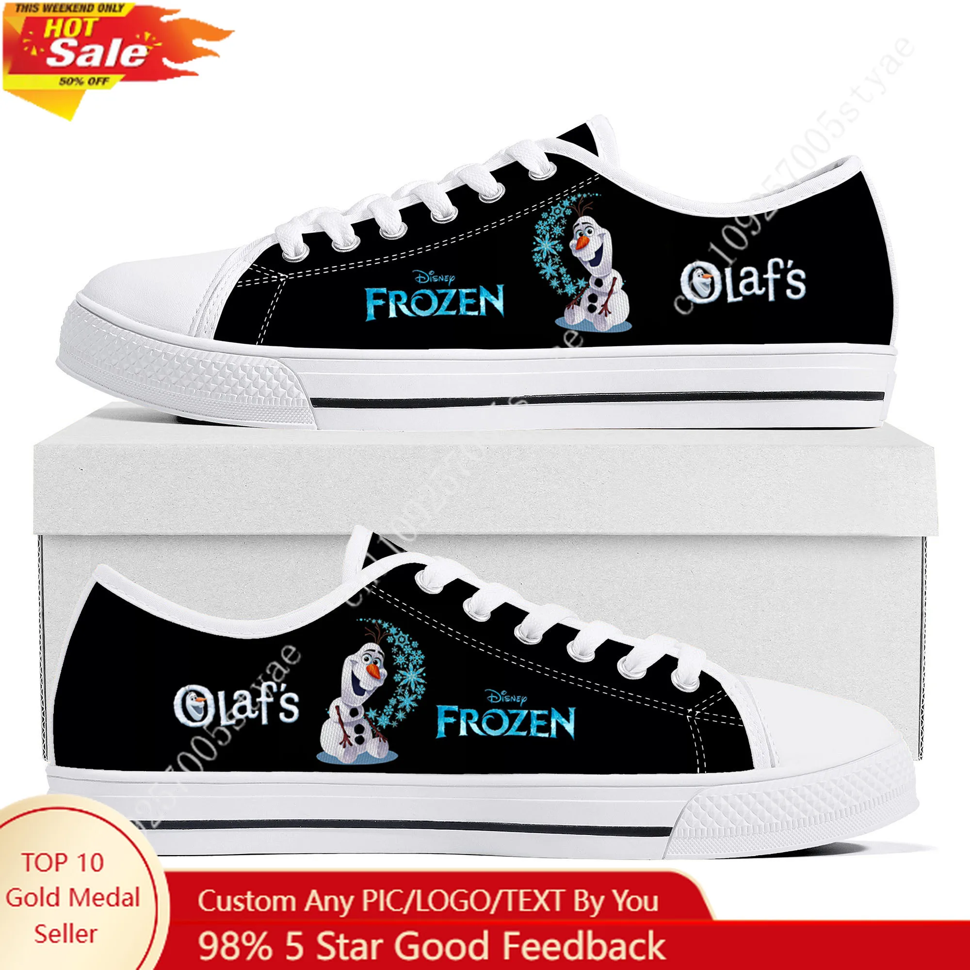 

Легкие кроссовки на плоской подошве Disney Frozen Olaf, мужские и женские повседневные кеды из канваса