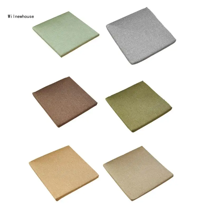 

Square Chair Pad Cotton Linen Cushion for Dining Home Office Indoor Outdoor Garden Sofa Car Buttocks Cushions Pad Dropship