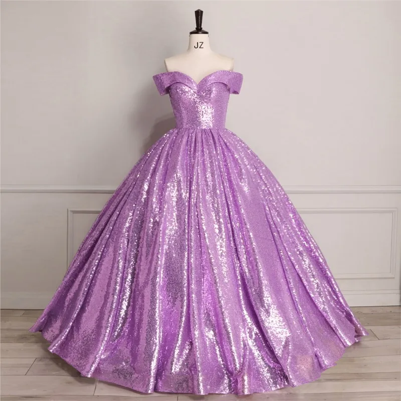 

Purple toasts elegant art examination coming-of-age ceremony performance formal ball puffy skirt