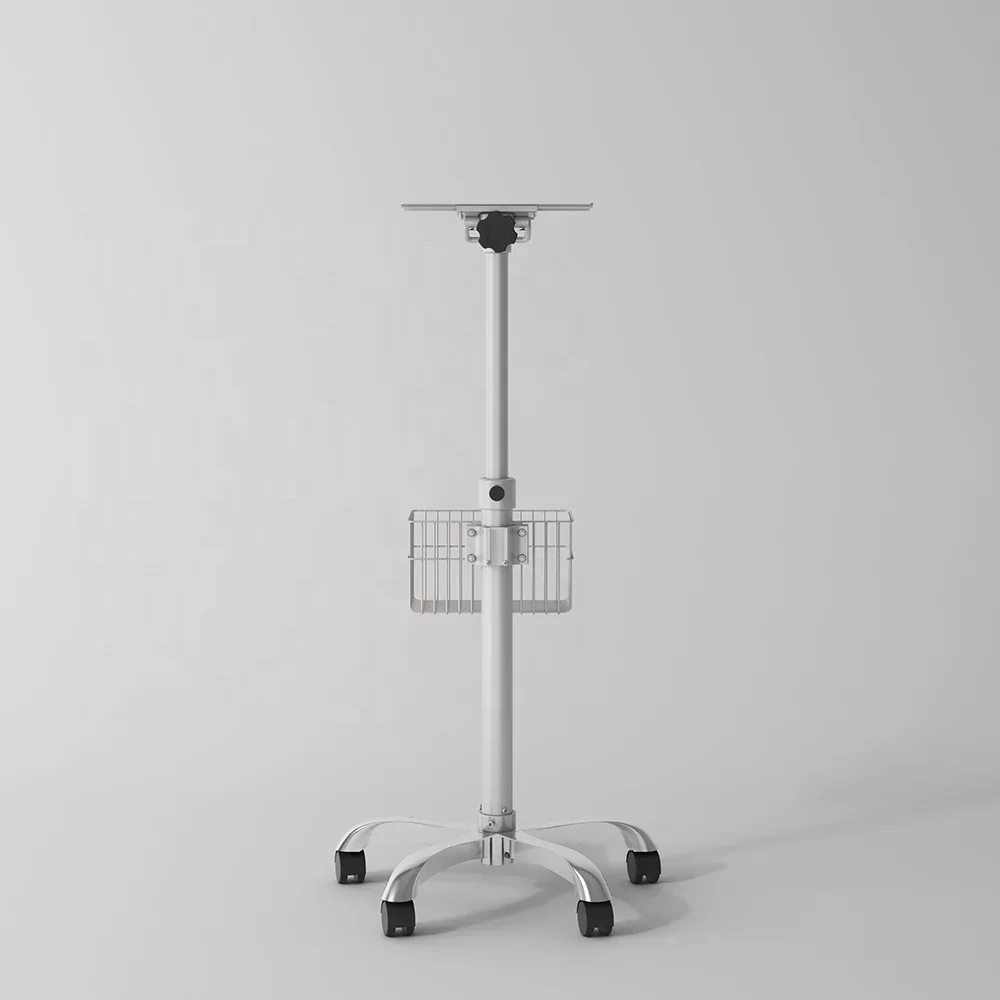 New arrival  Cheap Stainless Steel Medical Instrument Tablet  monitors Trolley cart With Baskets For Hospital Clinic ICU