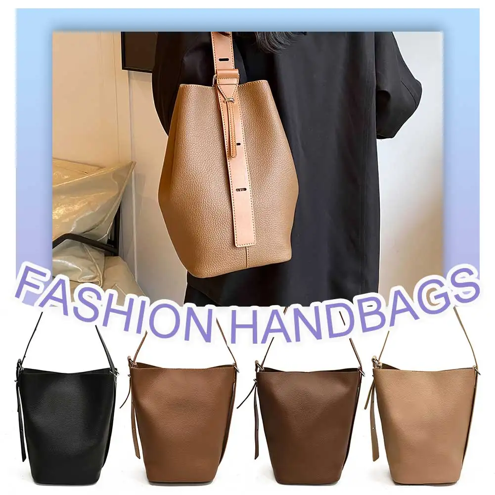 حقيبة دلو للنساء بحزام كتف قابل للتعديل من الجلد النباتي مع جيب داخلي وحقيبة كروس وحقيبة هوبو للسفر في العمل #2