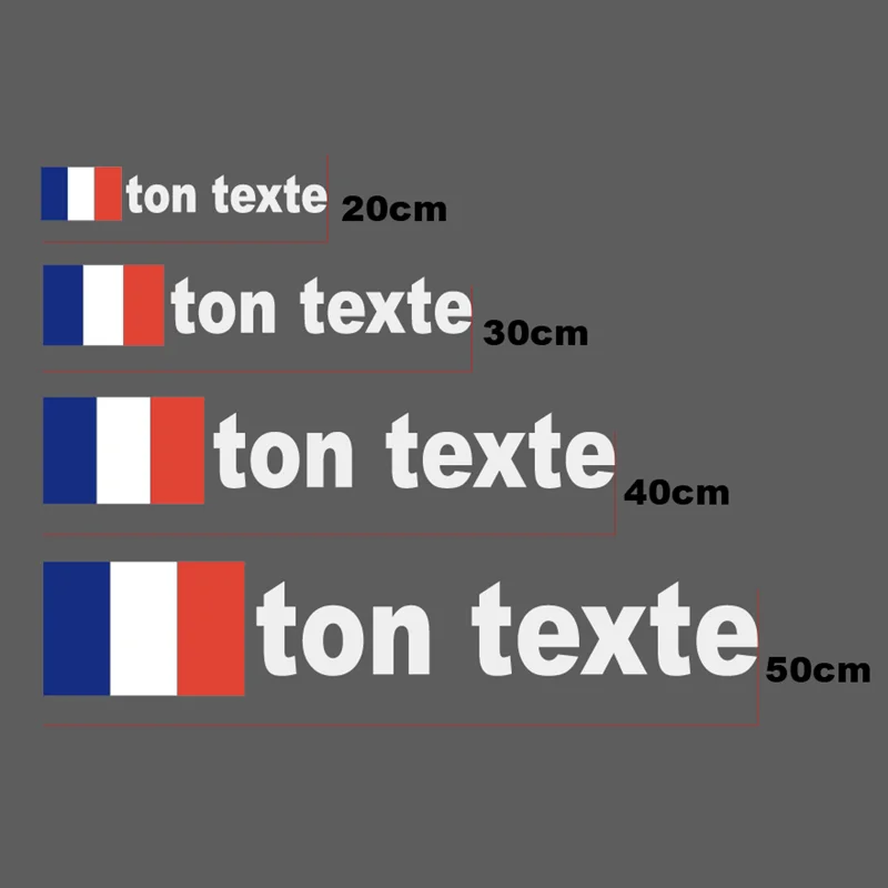 Suitable for French Flag Custom Text or Name Waterproof Reflective Car Motorcycle Helmet Styling Decorative Accessories Stickers