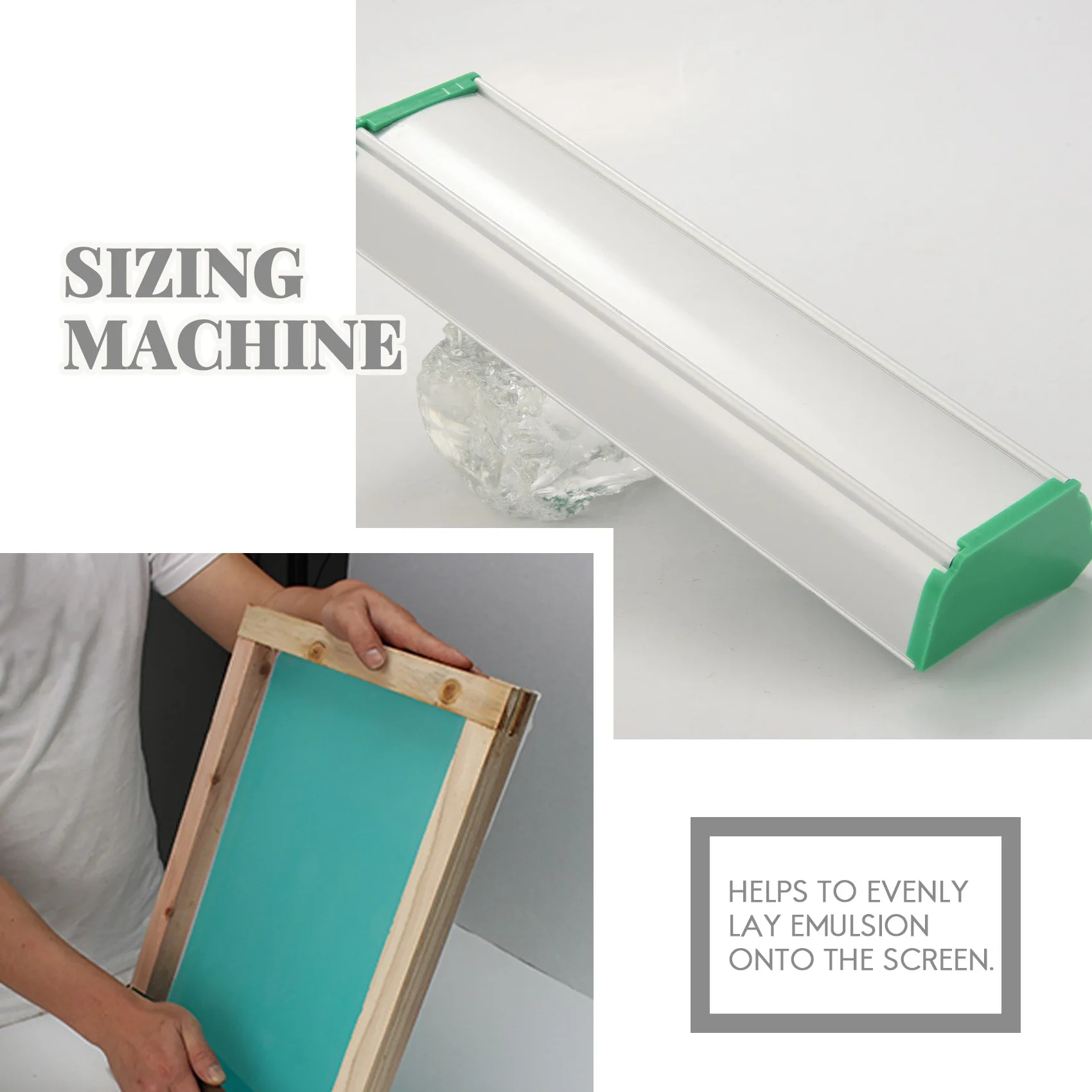 

B59A 1PC Aluminum Alloy 8 inch (20CM) Emulsion Scoop Coater Silk Screen Printing Press Tool