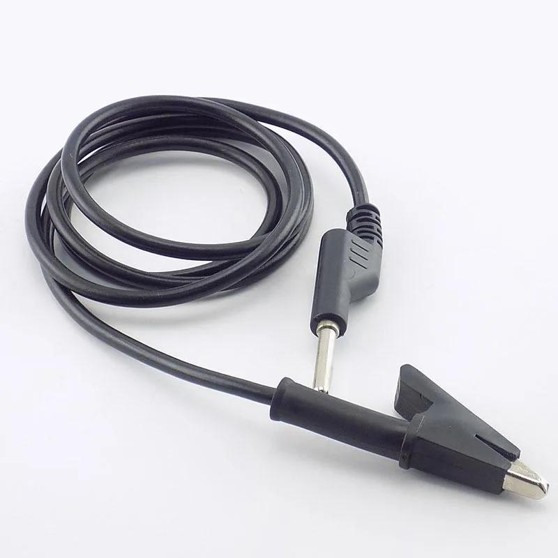 1M Clip Crocodile Wire Test Double-end Electrical Banana Plug and Alligator Lead Wire Line 15A Multimeter DIY Connector C3