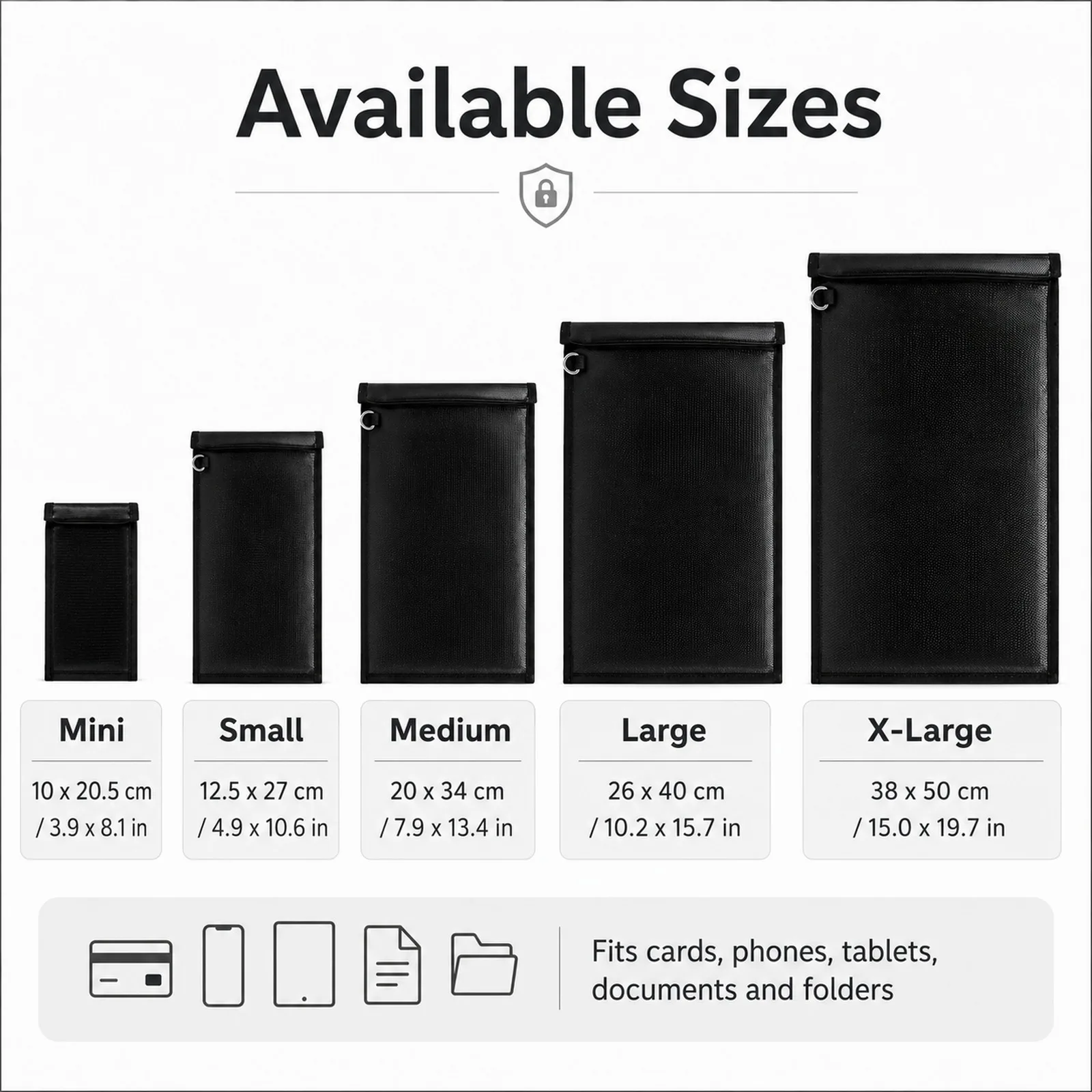 1-3Pcs Faraday Document Bag, Signal Blocking EMP Shielding File Pouch, Anti-Tracking Privacy Protector for Cell Phones  Cards