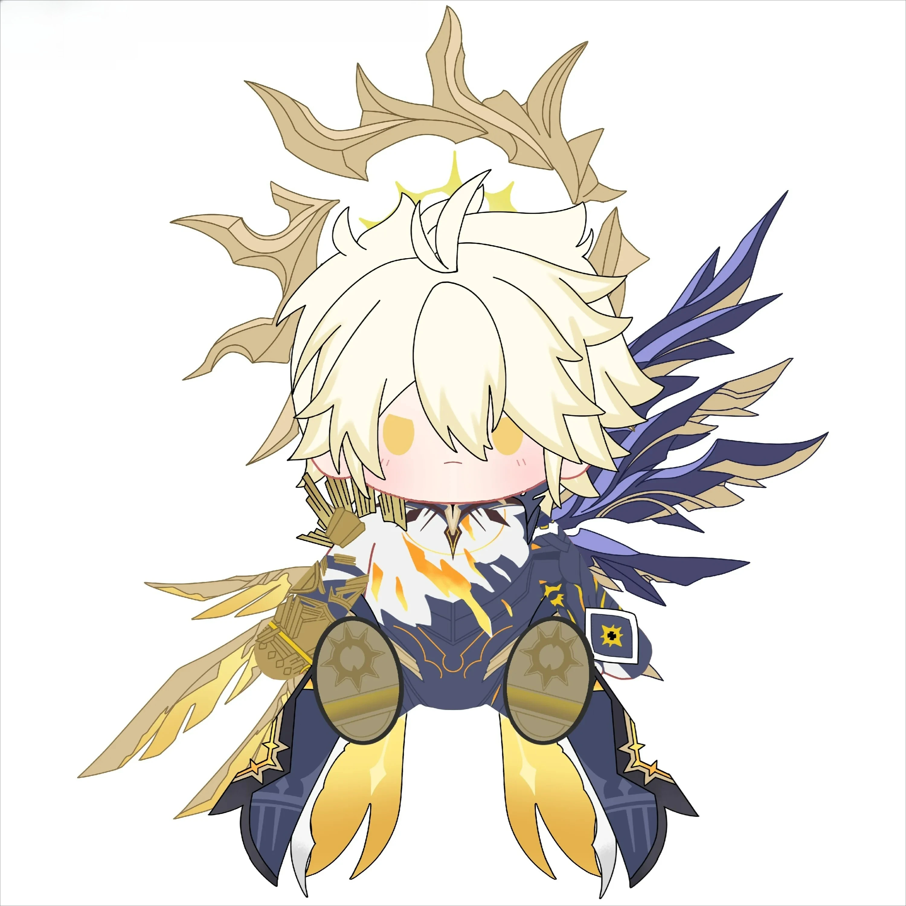 Figura de dibujos animados de 40 cm del personaje Khaslana Phainon del juego Honkai: Star Rail, en postura sentada, para disfrazar, regalo, almohada para recostarse.