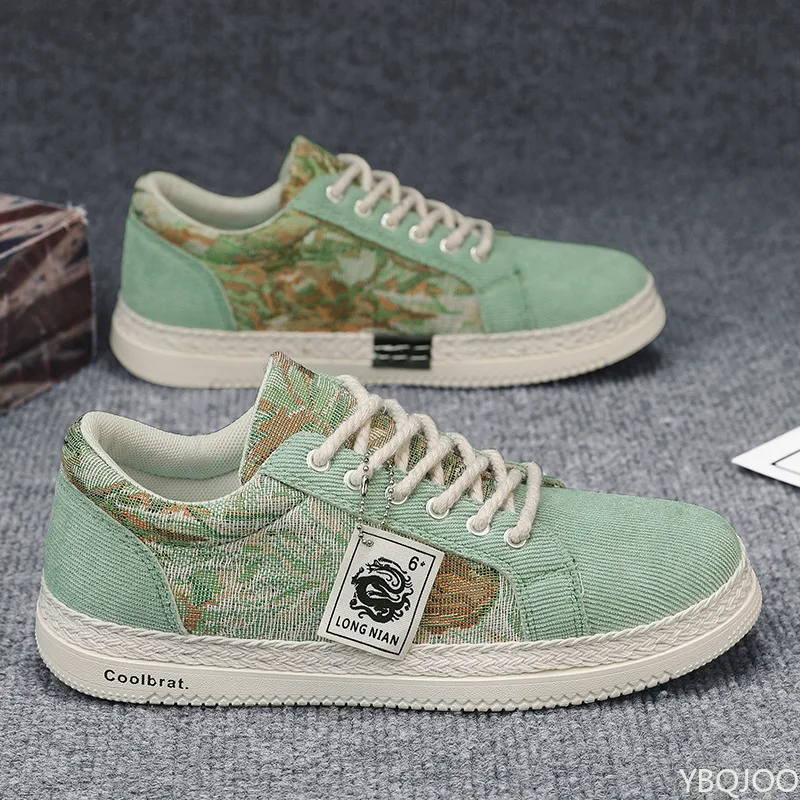 

Men's Spring Autumn Breathable Trendy Versatile Sports Leisure Board Shoes Simple Comfortable Daily Round Head Flat Shoes