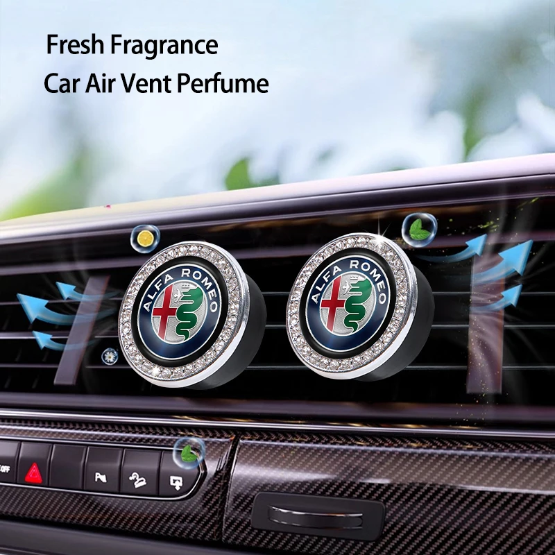 Car Air Conditioning Vent Perfume Air Fresheners Aromatherapy For Alfa Romeo 4C 159 Spider Giulia Giulietta Mito Car Flavoring