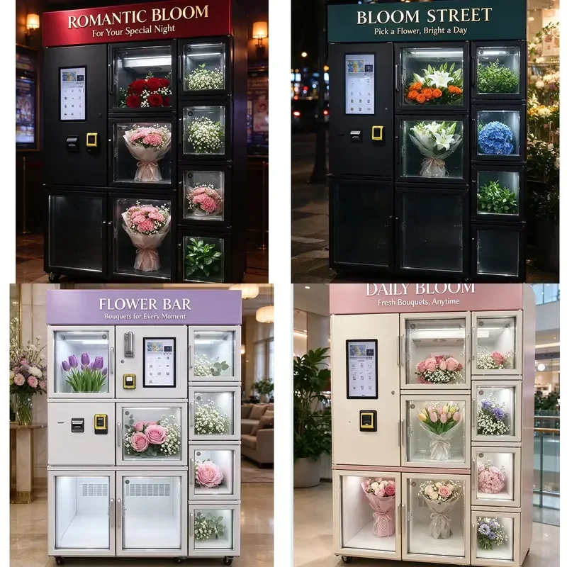 Automatic Fresh Flower Vending Machine Cooling Bouquet Locker for Flower Store