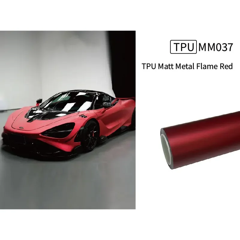 HEY FILM Color Ppf Film TPU Matt Metal Flame Red Color Tpu Factory Wholesale OEM Car Wrapping Protection Film