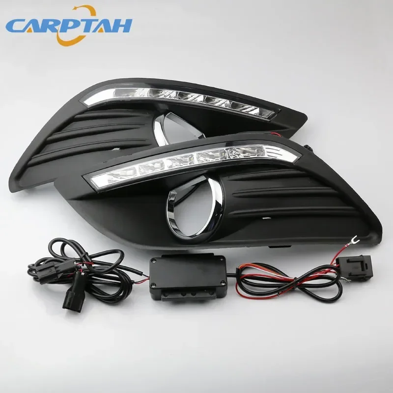 LED Daytime Driving Lights For Ford Focus 2 MK2 2009 2010 2011 2012 2013 2014 Auto Dimming Function Car DRL Daylihgts Foglamps