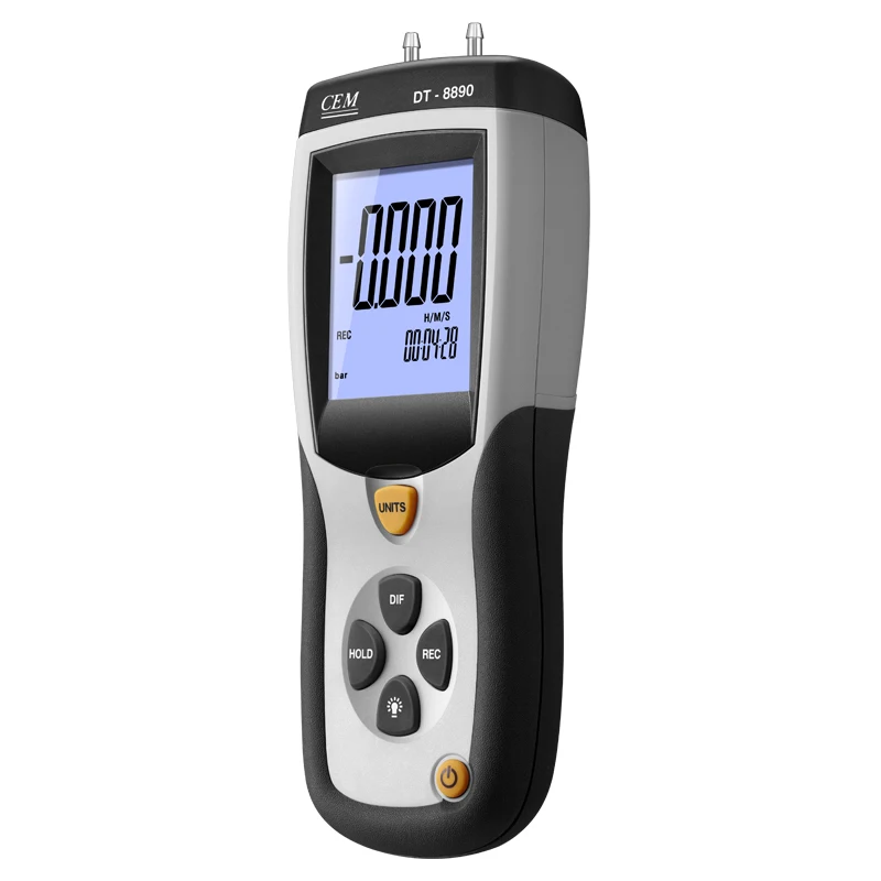 CEM DT-8890 High Resolution & Accuracy Differential Pressure Manometer 11 Selectable Units Of Measurement Optional USB software