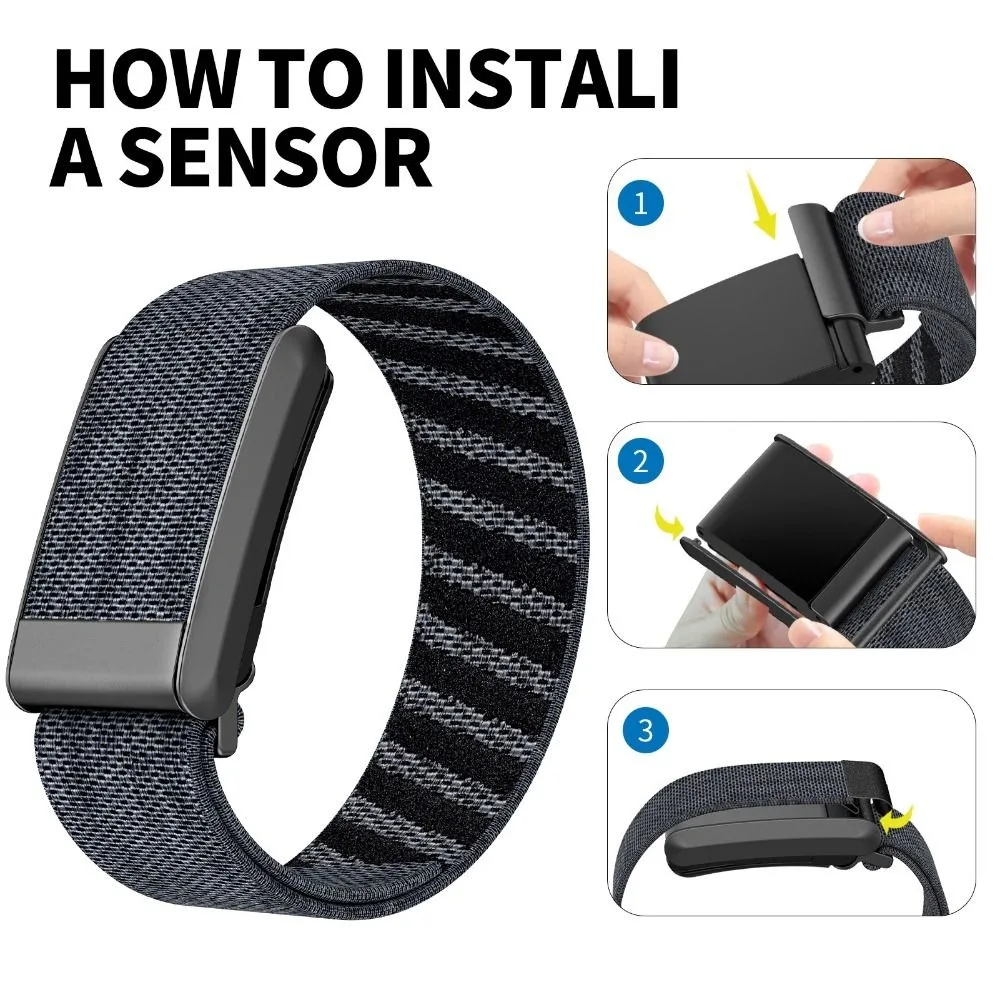 حزام لياقة بدنية من النايلون عالي الجودة قابل للتنفس، حزام تعقب ناعم قابل للتعديل، حزام بديل لـ Whoop 5.0 للنساء والرجال