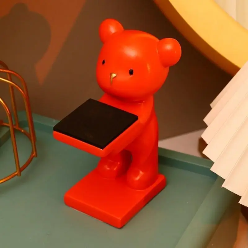 

C71F Elegant Resin Watch and Bracelet Stand Bear Figure Display Holder for Decoration