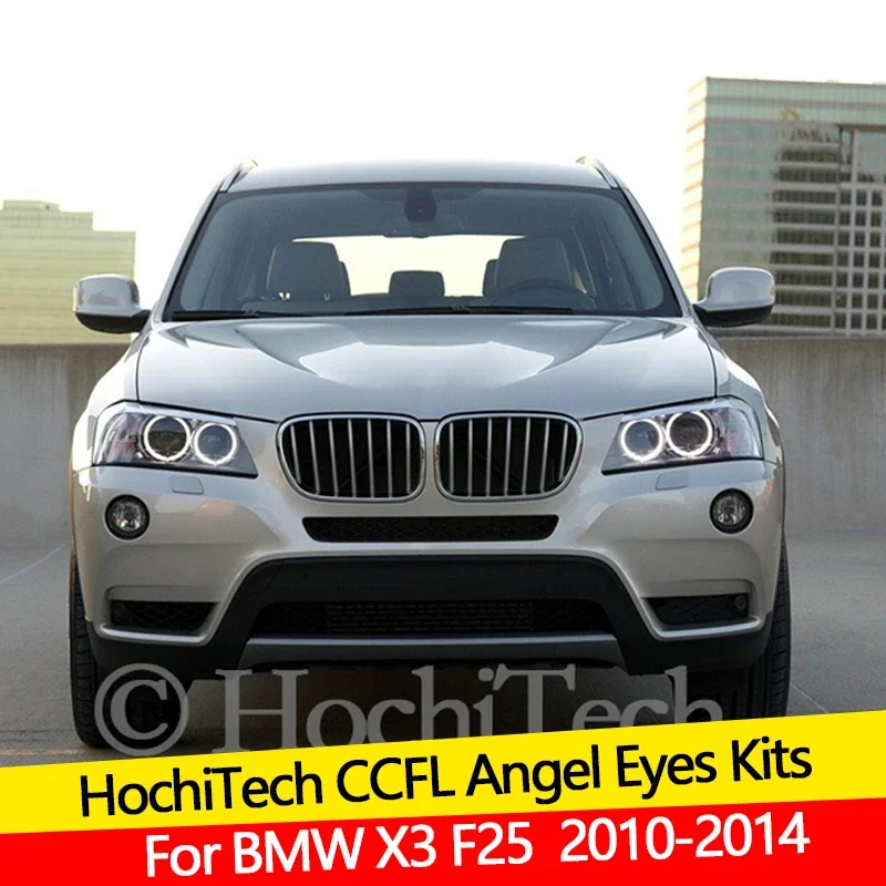 

For BMW X3 F25 2010 2011 2012 2013 2014 Xenon Headlight Demon Eye Hight Quality CCFL Angel Eyes Kit Warm White Halo Ring