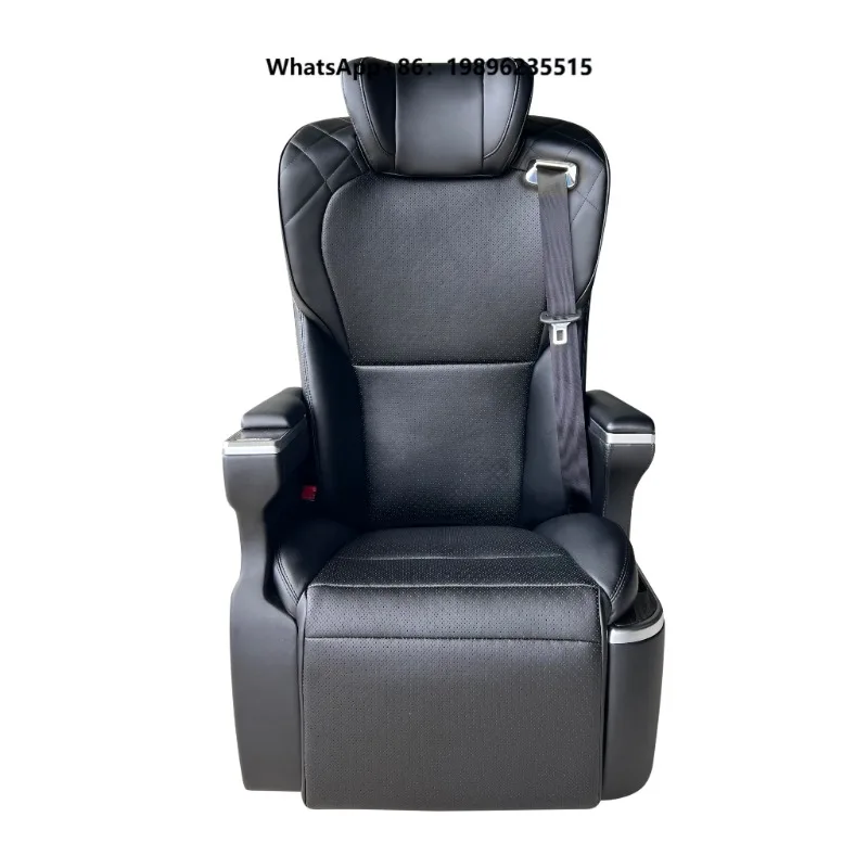 Luxury VIP Car Aviation Seat /Red & Black Leather Seat with Electric Adjustment, Heating & Massage for MPV