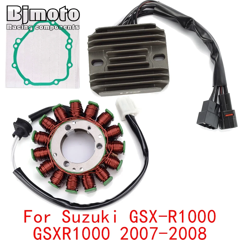 

GSXR GSX-R 1000 2008 Engine Stator Coil+Voltage Regulator rectifier For Suzuki GSX-R1000 GSXR1000 2007 With Gasket