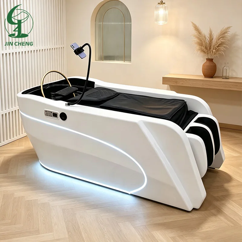 Head Therapy BedJincheng Salon Furniture Electric Shampoo Massage Bed Water Therapy Hair Washing Head Spa Basin Japanese Shampoo