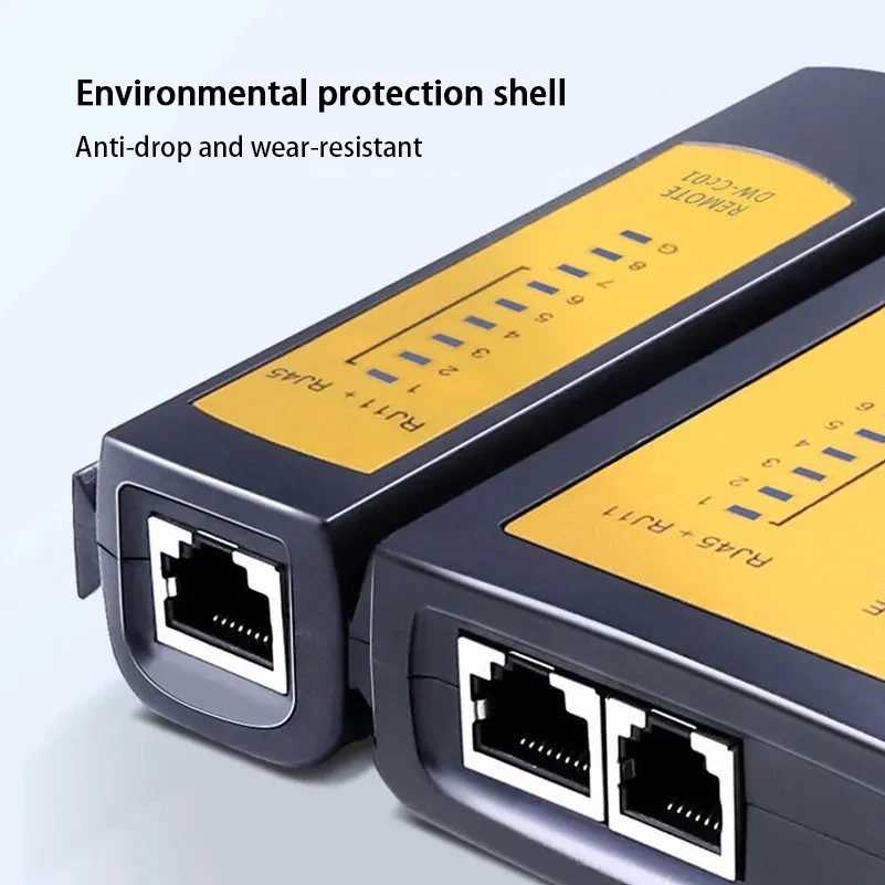 Тестер сетевого кабеля локальной сети, тестер непрерывности для RJ45 RJ11 RJ12, витая пара соединений CAT5/CAT6/CAT7 UTP, инструмент для тестирования проводов локальной сети