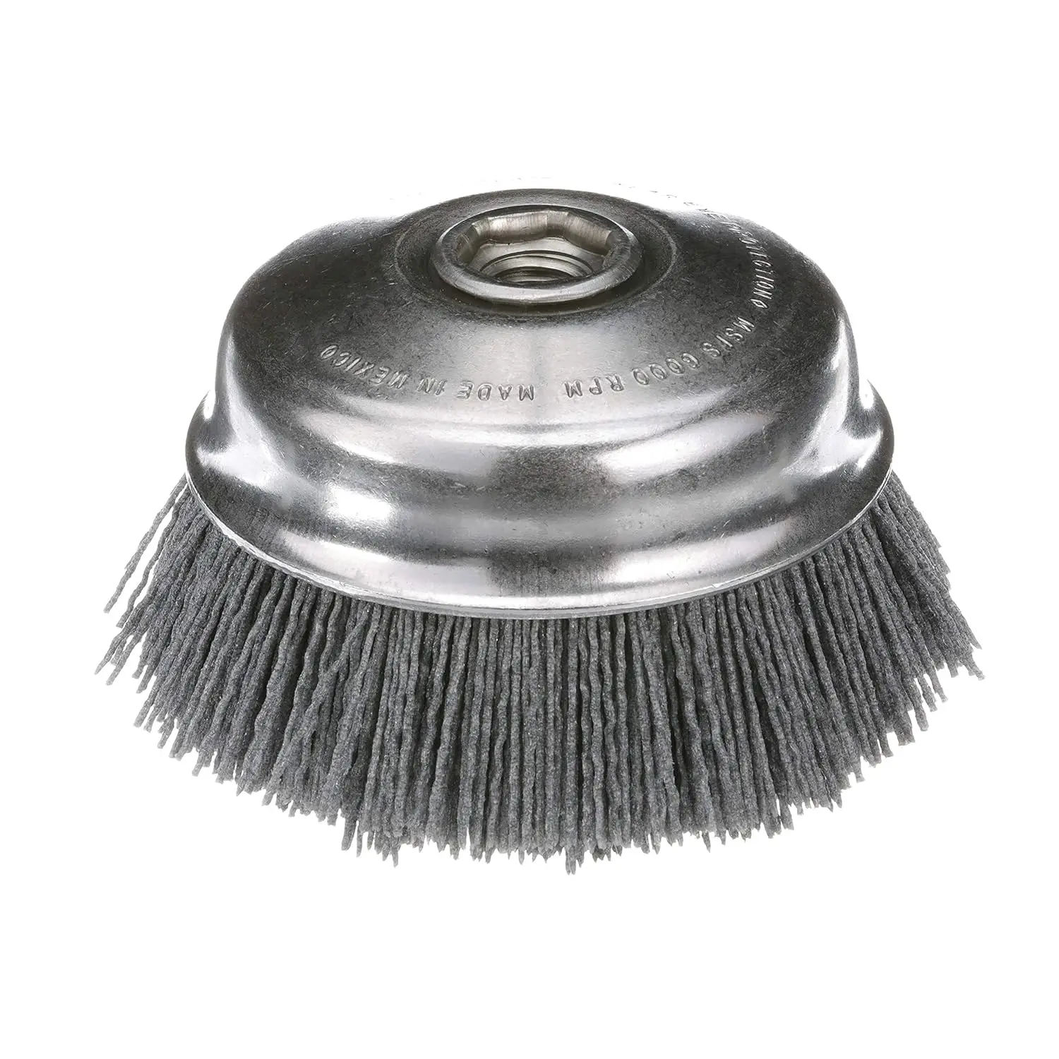 Osborn Abrasive Nylon Cup Brush with Round Trim, Silicon Carbide Bristle, 6000 Max RPM, 6