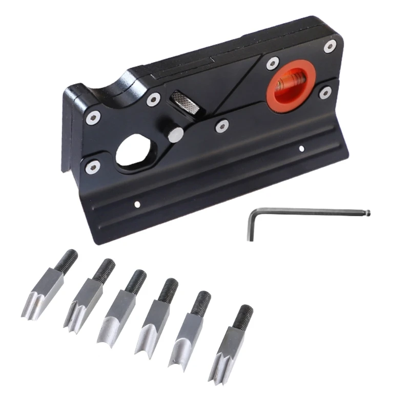 Chamfer Plane With 7 Cutter Heads, Hand Planer Accessories For Quick Edges Trimming And Corner Shaping In Woodcraft