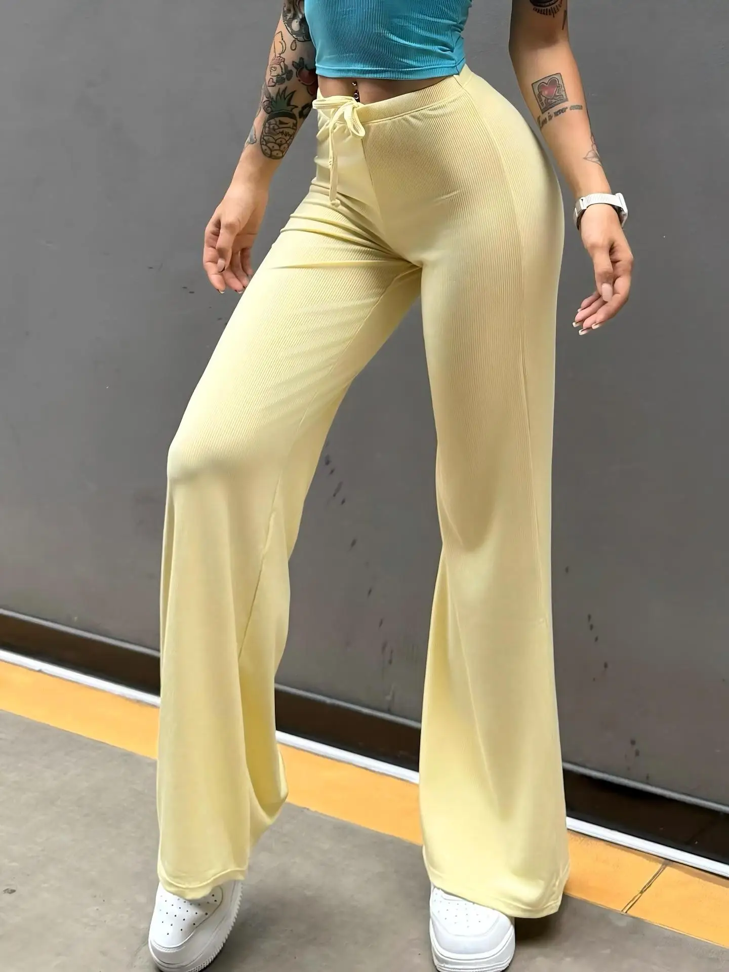 

Супер эластичные удобные свободные повседневные женские брюки для йоги с подтяжкой бедер